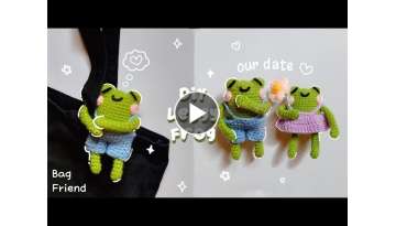♡ Crochet Dress-Up Leggy Frog Tutorial | A little Friend for your Bag ♡